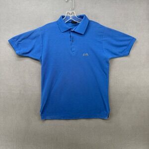 Le Tigre Blue Short Sleeve Polo Shirt Embroidered Tiger Logo Men's Medium